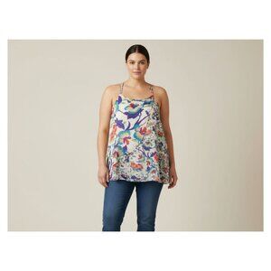 NWT ANTHROPOLOGIE MAEVE "St. Lucia" Surplice Woven Multi Floral Top Women Sz. XL